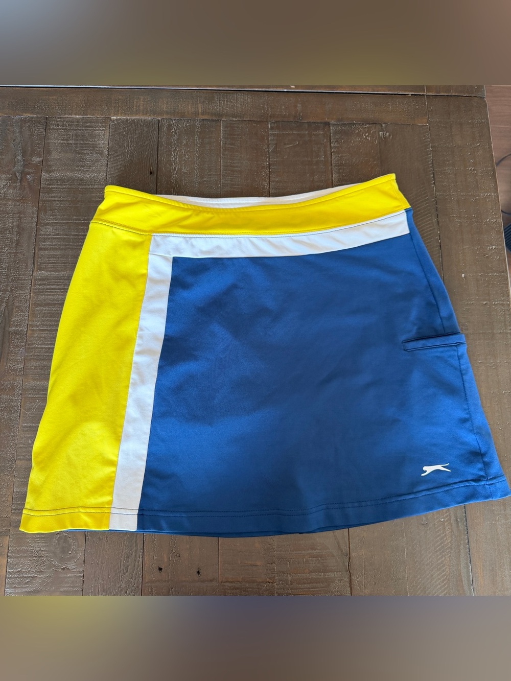 Slazenger Blue, Yellow and White Athletic Skort Size M Tennis🎾 Golf⛳️ Pickleball